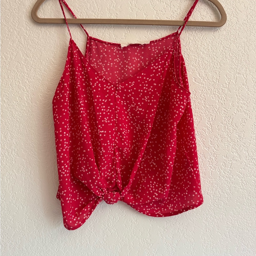 Red Floral Women's Top